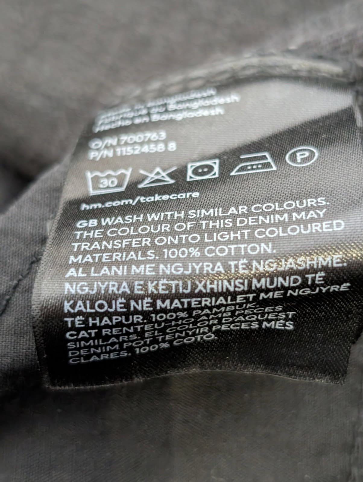 H&M Baggy Wide Loose Fit Jeans - Black Denim - Image 6