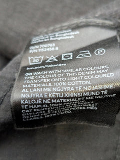 H&M Baggy Wide Loose Fit Jeans - Black Denim - Image 6