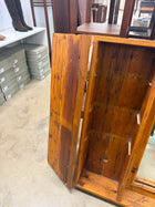 Rustic Reclaimed Wood Shutter Mirror With Storage Cabinets - Image 6