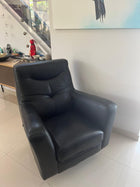 Demir Italian Leather Swivel Armchair - Premium Black Comfort - Image 6