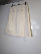 See By Chloé A-Line Skirt Off-White Cotton-Wool Blend EU 38 - Image 2