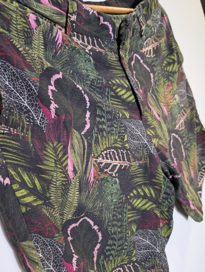 AllSaints Men's Tropical Leaf Print Shorts - Navy/Green - Image 6