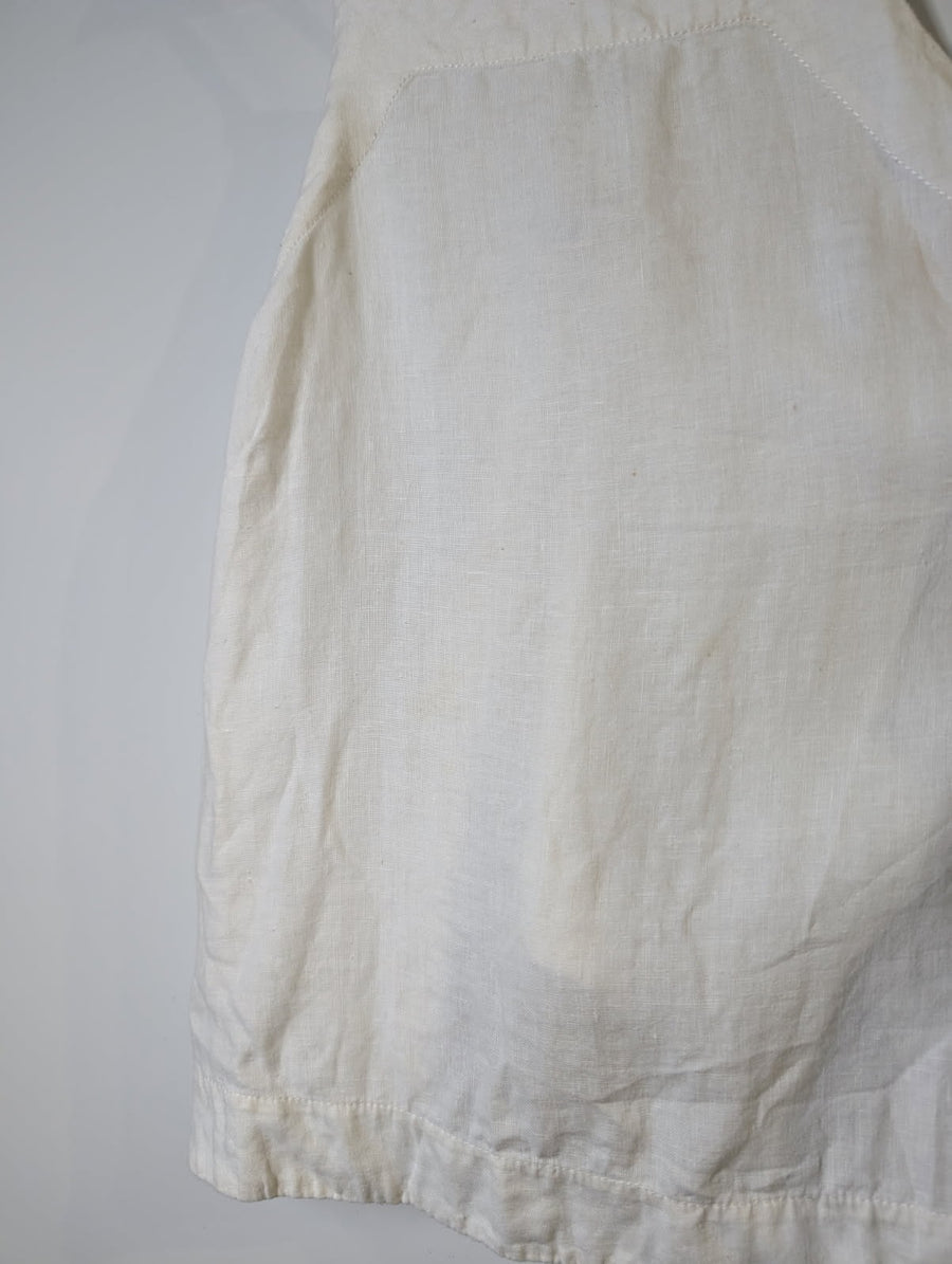 Whistles Linen Blend High Neck Tank Top White Women's UK 10 - Image 7