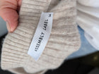 Assembly Label Ribbed Knit Midi Skirt Beige Wool Cashmere Size 14 - Image 6