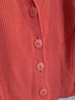 Marcs Kala Rib Knit Cardigan Coral Pink Women's XS - Image 6