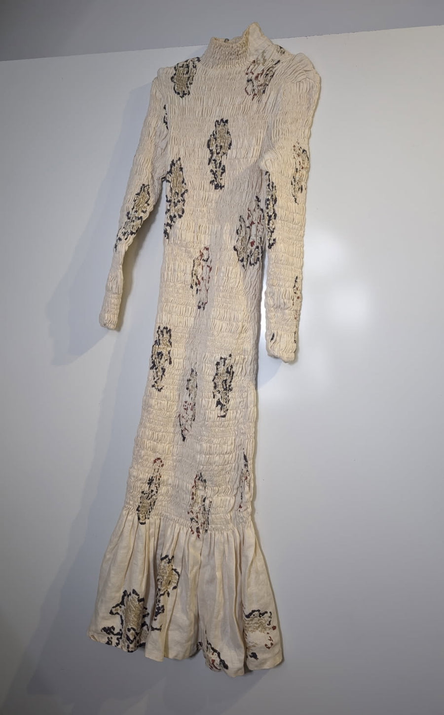 SIR. The Label Smocked Linen Midi Dress Cream Size 0 - Image 6