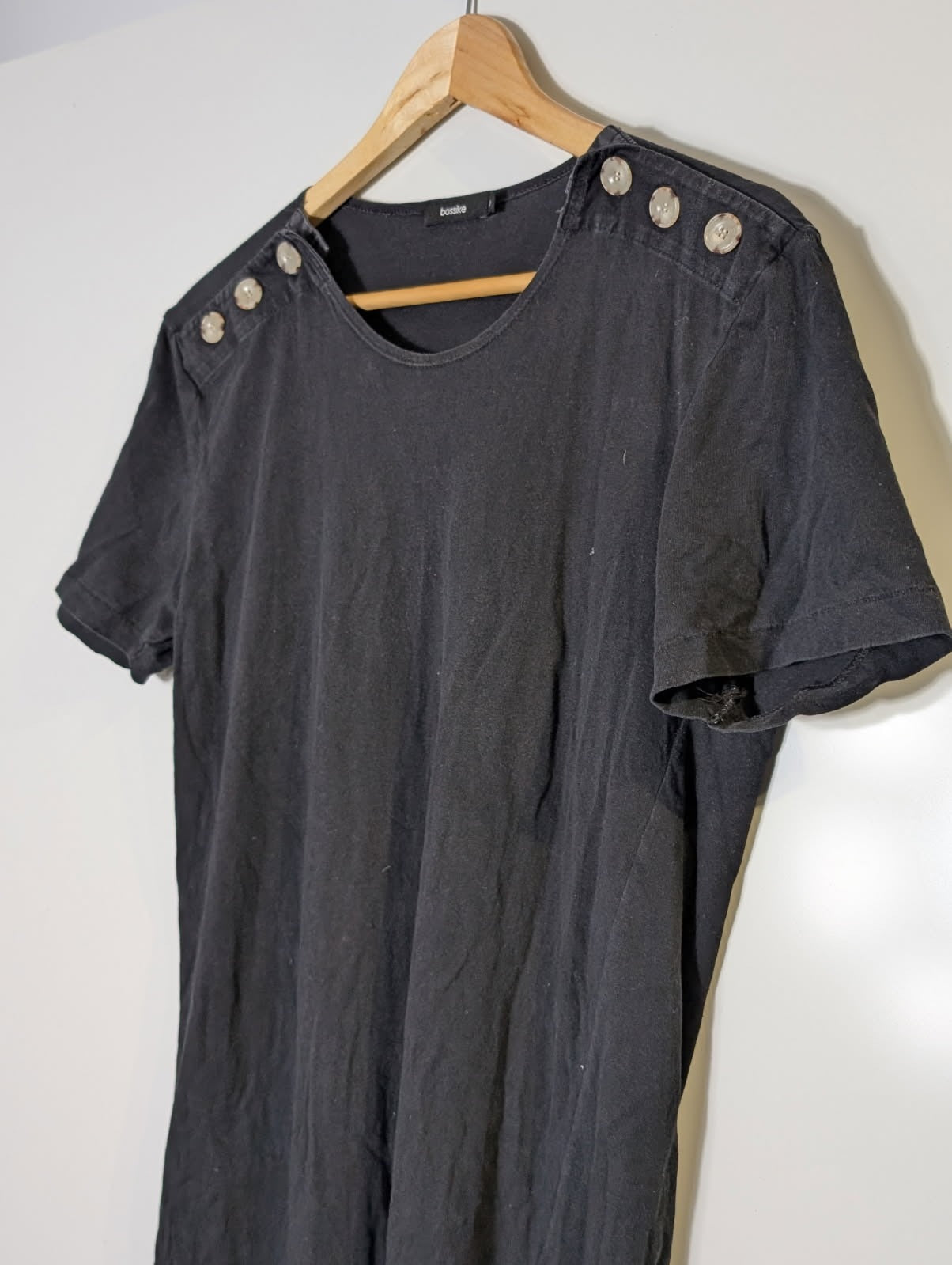 Bassike Black Organic Cotton T-Shirt Dress - Size XS - Image 6