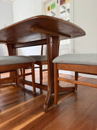Parker Mid-Century Modern Teak Dining Table And 4 Chairs - Image 6