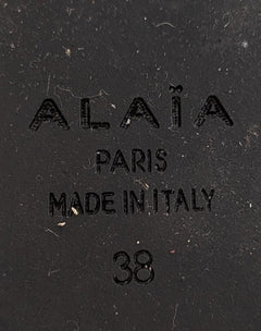 Alaïa Black Suede Bow Platform Sandals - EU 38 - Image 6