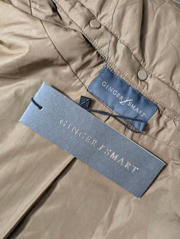 Ginger & Smart Quilted Long Coat - Brown Women's Size S - Image 6