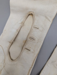 Vintage Opera Length Gloves - Elegant Cream Glace Kid Leather - Image 6