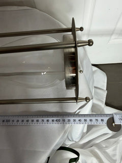 Large Decorative Hourglass - Brushed Metal Frame & White Sand 40cm - Image 7