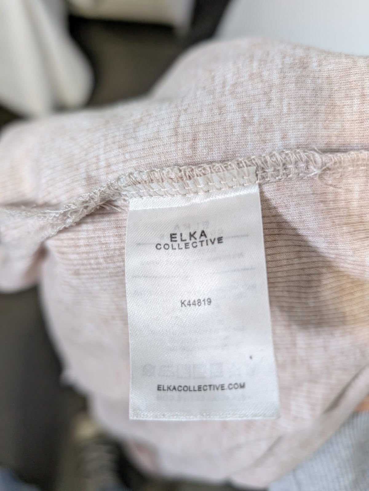 Elka Collective Ribbed Button Down Shirt Beige Size 10 - Image 7