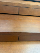 Unbranded Nesting Display Tables Set of 5 Dark Wood Finish - Image 7