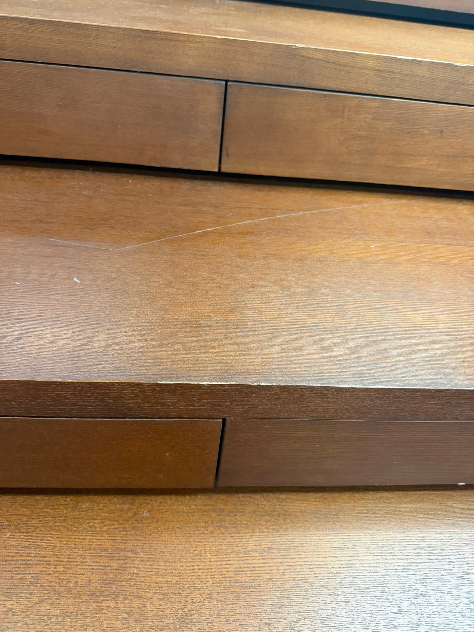 Unbranded Nesting Display Tables Set of 5 Dark Wood Finish - Image 7