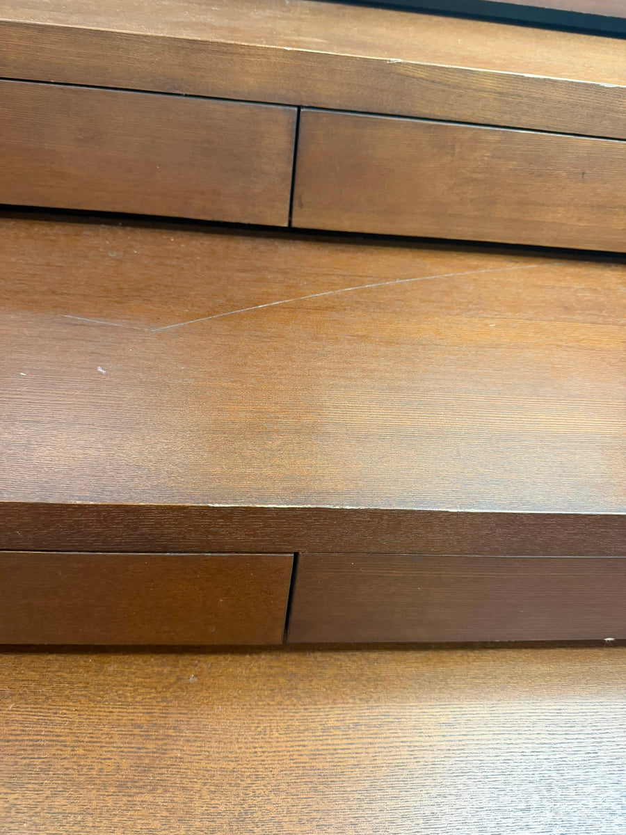 Unbranded Nesting Display Tables Set of 5 Dark Wood Finish - Image 7