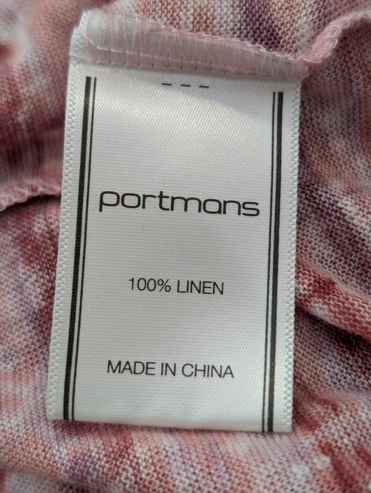 Portmans Women's Linen Striped Tie-Dye Crewneck T-Shirt - Size M - Image 6