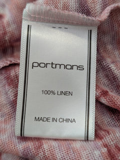 Portmans Women's Linen Striped Tie-Dye Crewneck T-Shirt - Size M - Image 6