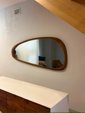 West Elm Mid-Century Modern Organic Teak Wall Mirror - Image 6