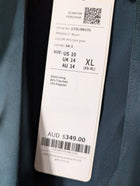 Goelia Satin Blazer Teal Women's Size XL - Image 6