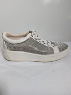 Carvela Kurt Geiger Crystal Embellished Platform Sneakers White - Image 6
