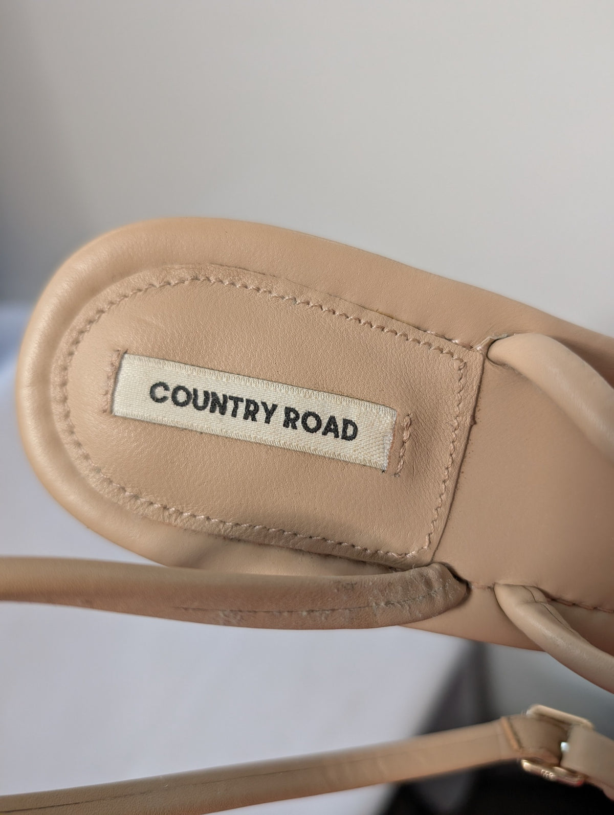 Country Road Strappy Kitten Heel Sandals Nude EU 42 - Image 6