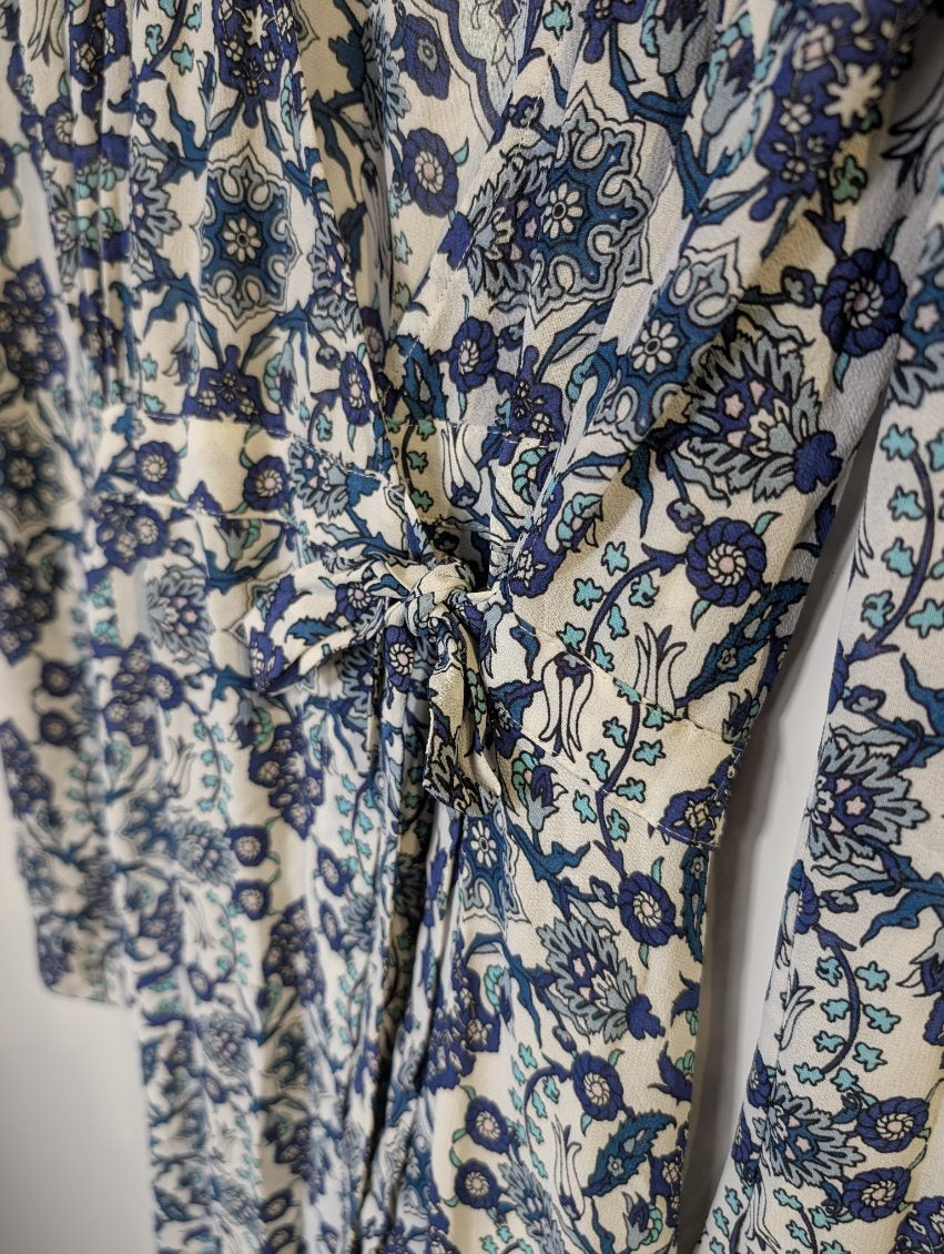 Tigerlily Wrap Maxi Dress Blue Floral Women's AU 8 - Image 6