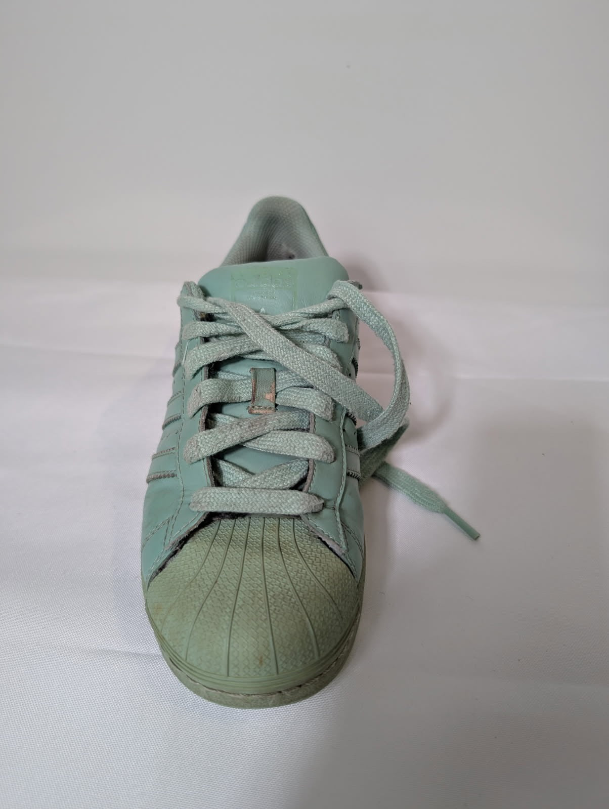 Adidas Superstar Pharrell Williams Sneakers - Mint Green US 4 - Image 6
