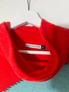 Zaket & Plover Colorblock Turtleneck Sweater Red and Teal Size M - Image 3