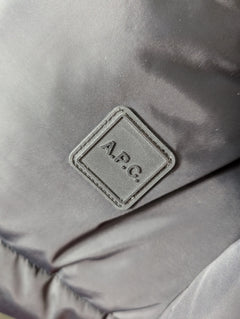 A.P.C. Reversible Puffer Vest with Shearling Collar Beige/Black XL - Image 6