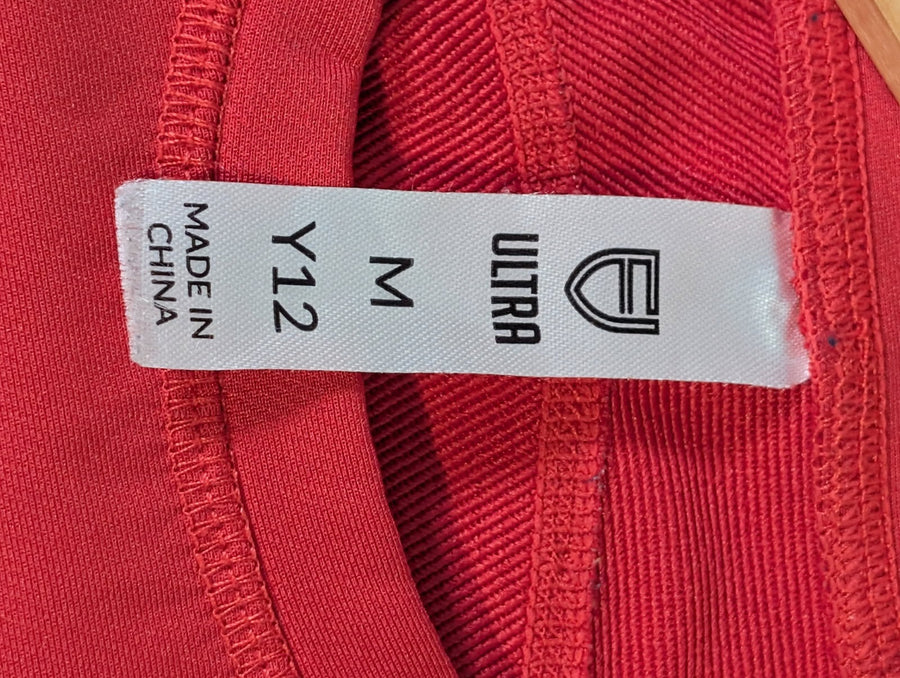 Ultra Compression Long Sleeve Athletic Shirt - Red Youth Size M (12) - Image 6