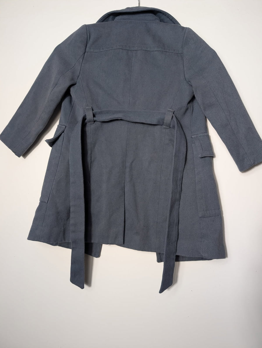 Stella McCartney Kids Double-Breasted Pea Coat - Blue Wool Blend Size 6 Years - Image 6