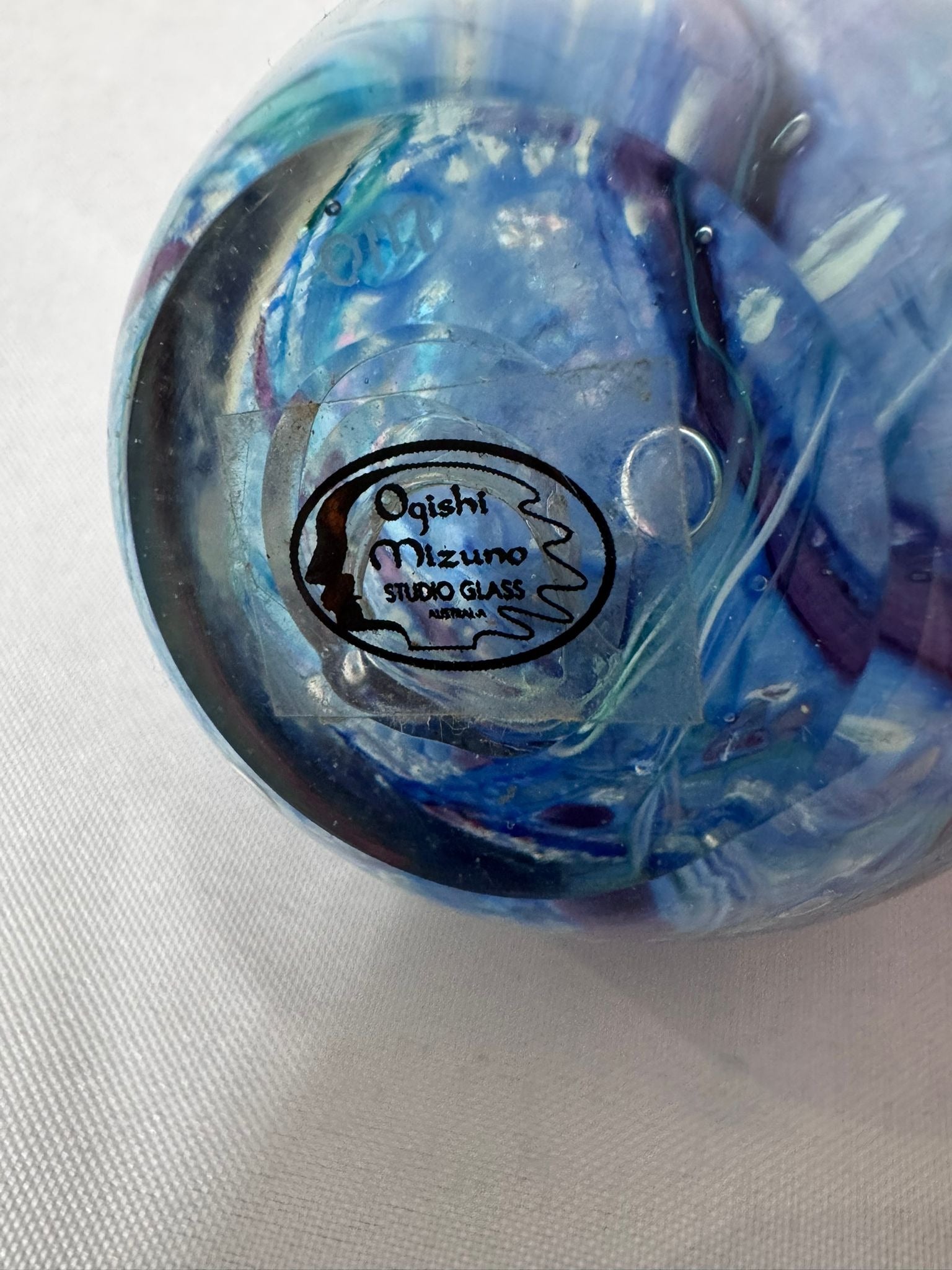 Ogishi Mizuno Studio Glass Perfume Bottle Art Glass Signed Murano Style  - Image 7