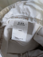 Elka Collective Denim Midi Skirt Off-White Front Slit - Image 6