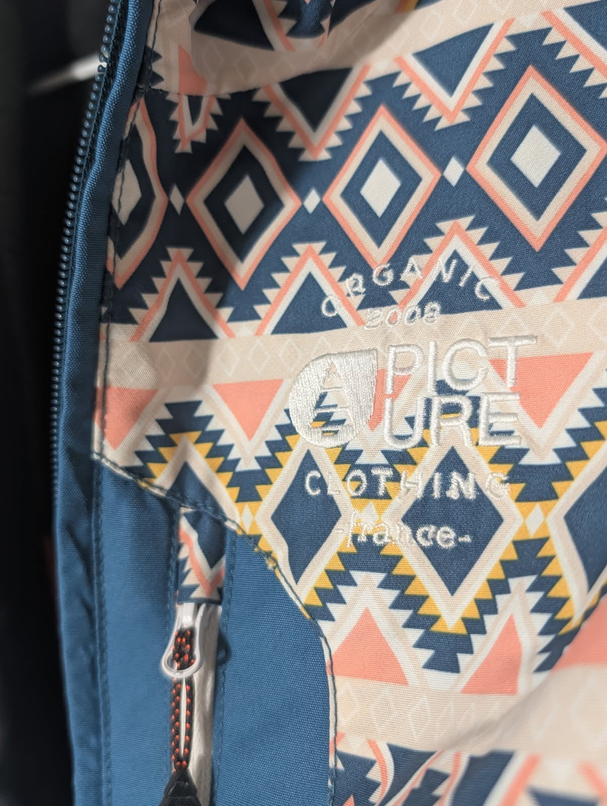 Picture Organic Clothing Ski Jacket - Girls Size 12 Geometric Pattern - Image 6