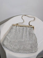 Oroton Vintage Mesh Handbag White Made In West Germany - Image 6
