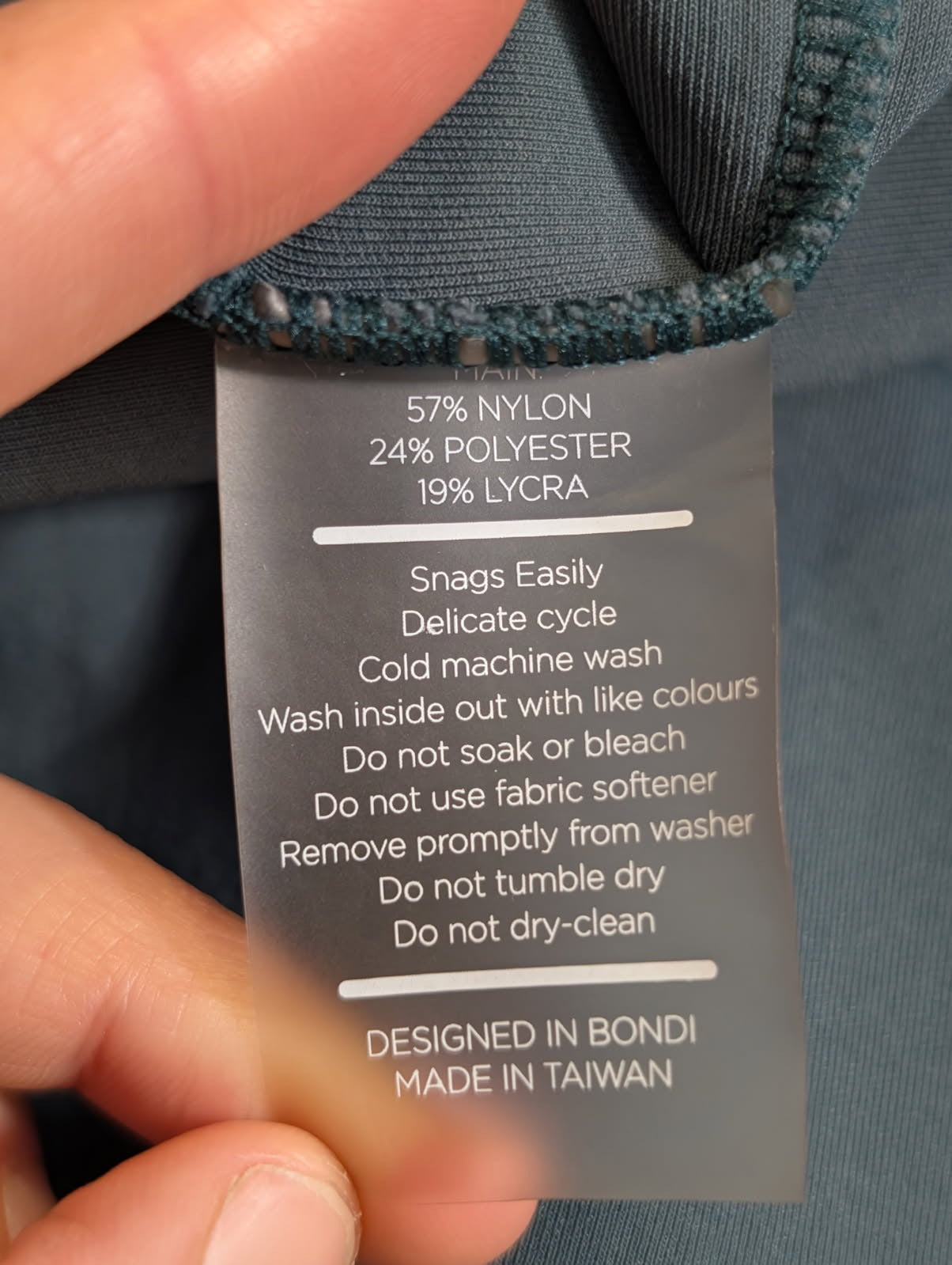 Nimble Activewear Scalloped Hem Long Sleeve Top Teal - Image 6