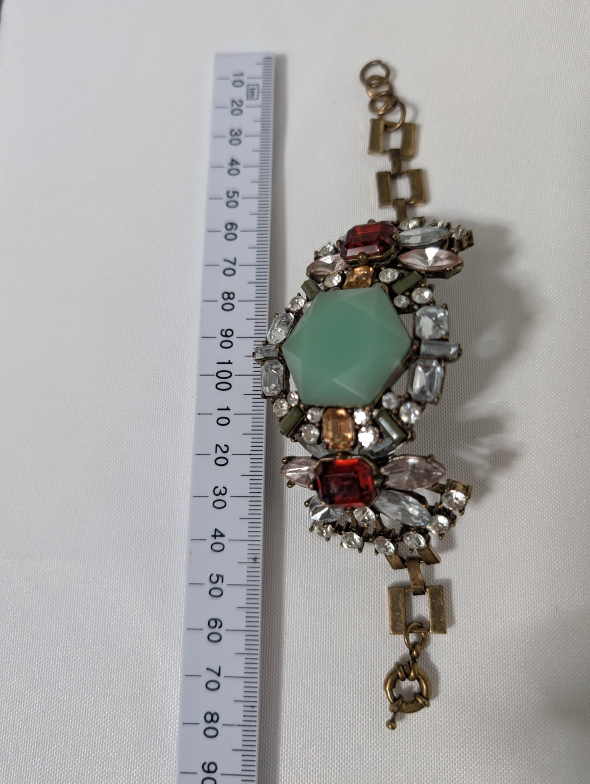 J.Crew Statement Rhinestone and Cabochon Brooch/Pendant Multi-Coloured - Image 6