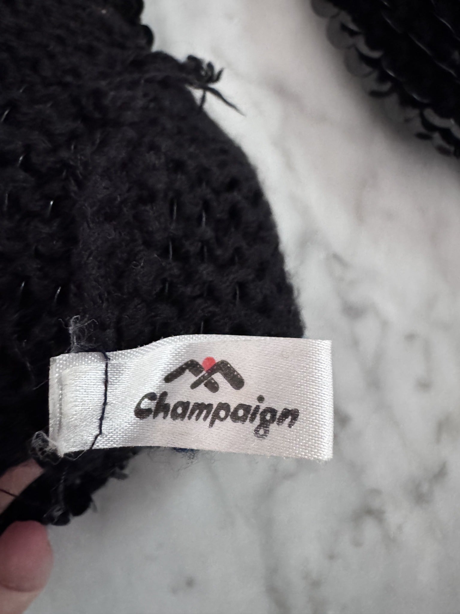 Champaign Vintage Black Sequin Cardigan Jacket - Embellished Knit - Image 6