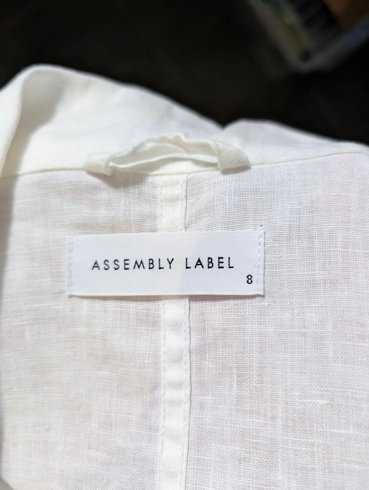 Assembly Label Linen Utility Jumpsuit - White Size 8 - Image 6
