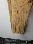 ASOS DESIGN Gold Fringe Long Sleeve Gown Women's UK 4 - Image 6