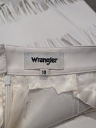 Wrangler White Faux Leather Fringe Mini Skirt - Women's Size 10 - Image 6