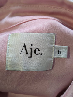 Aje Satin Button-Down Shirt Pink Size 6 - Image 6