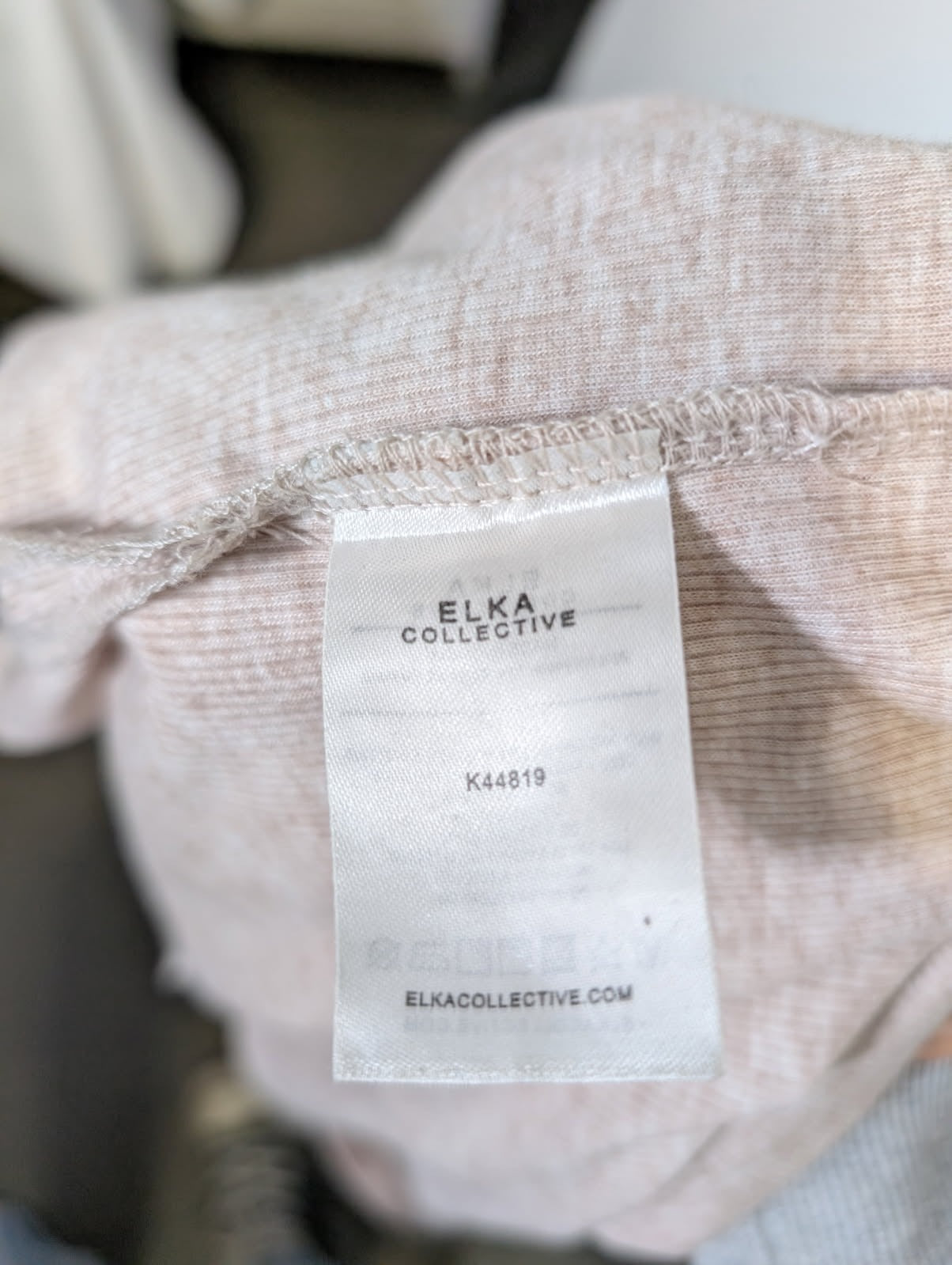Elka Collective Ribbed Button Down Shirt Beige Size 10 - Image 7