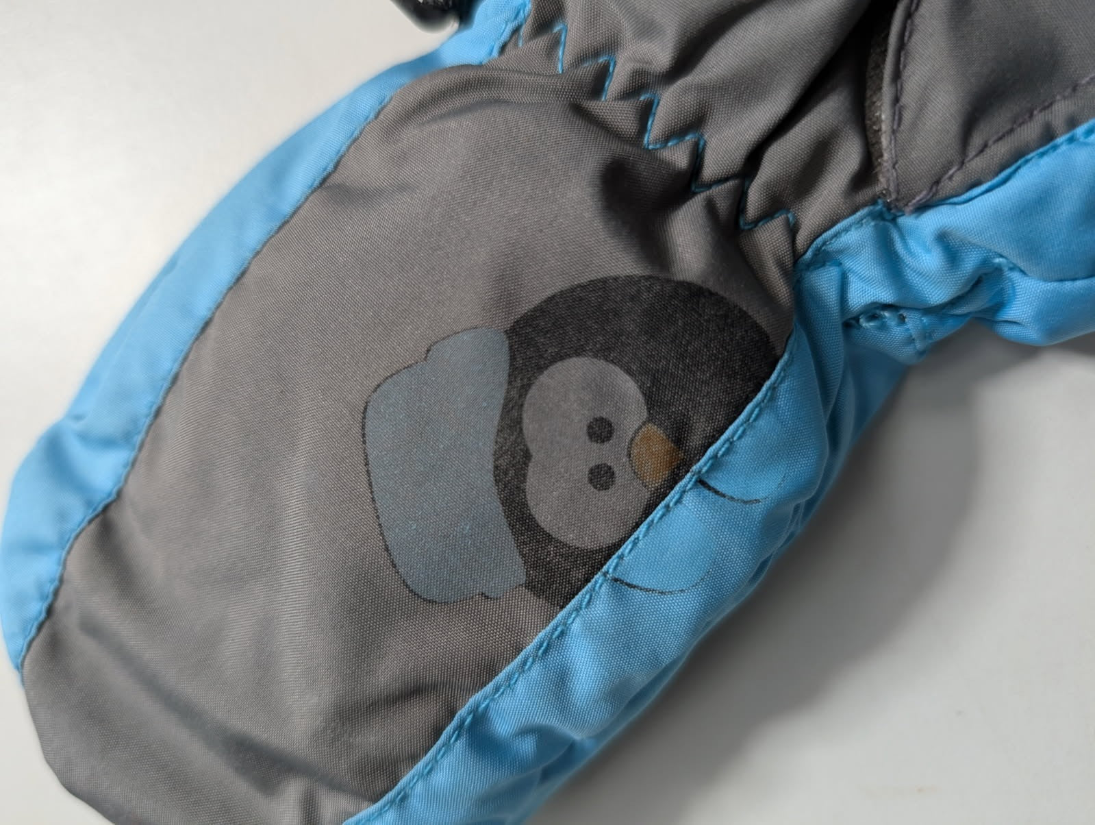Kaos Snow-Tex Kids Winter Mittens - Blue/Grey Penguin Print Size 2XS - Image 6