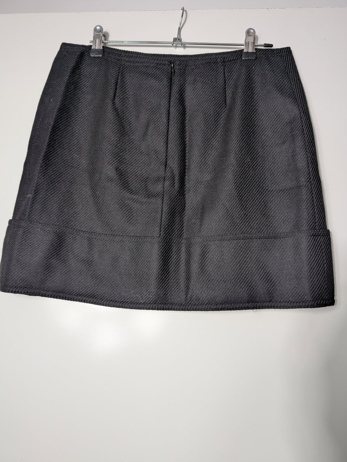 Burberry London Black Herringbone Wool Mini Skirt - UK 8 / US 6 - Image 6