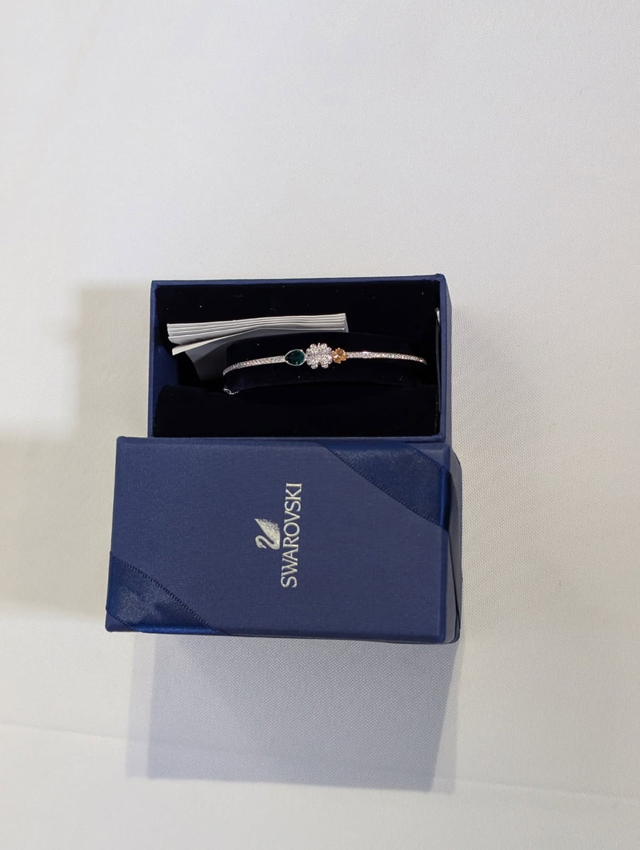 Swarovski Latisha Flower Bangle Crystal Floral Bracelet - Image 2