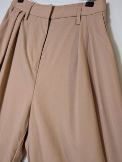 Country Road High-Waisted Wide-Leg Trousers Beige Wool Size 6 - Image 6