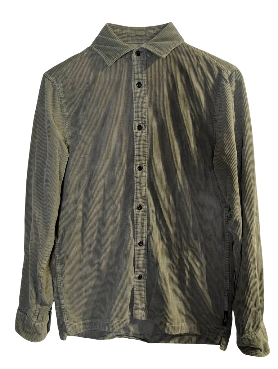 Scotch & Soda Men's Olive Green Corduroy Button-Down Shirt - Image 1