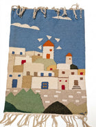 Roka Athens Greek Woven Wall Tapestry Rug Vintage Greek Village Wall Hanging - Image 1